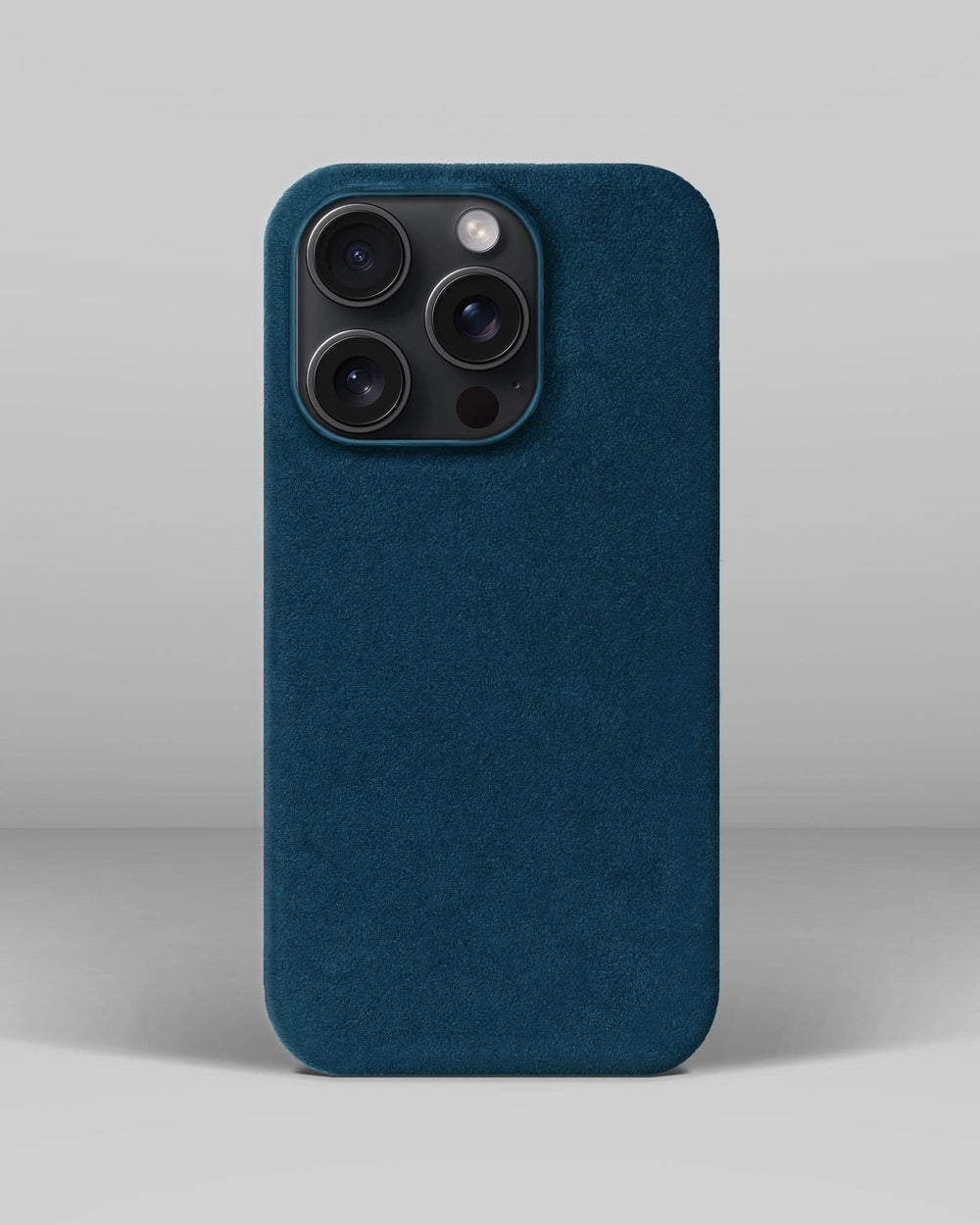 Blue alcantara case for iPhone 15 Pro