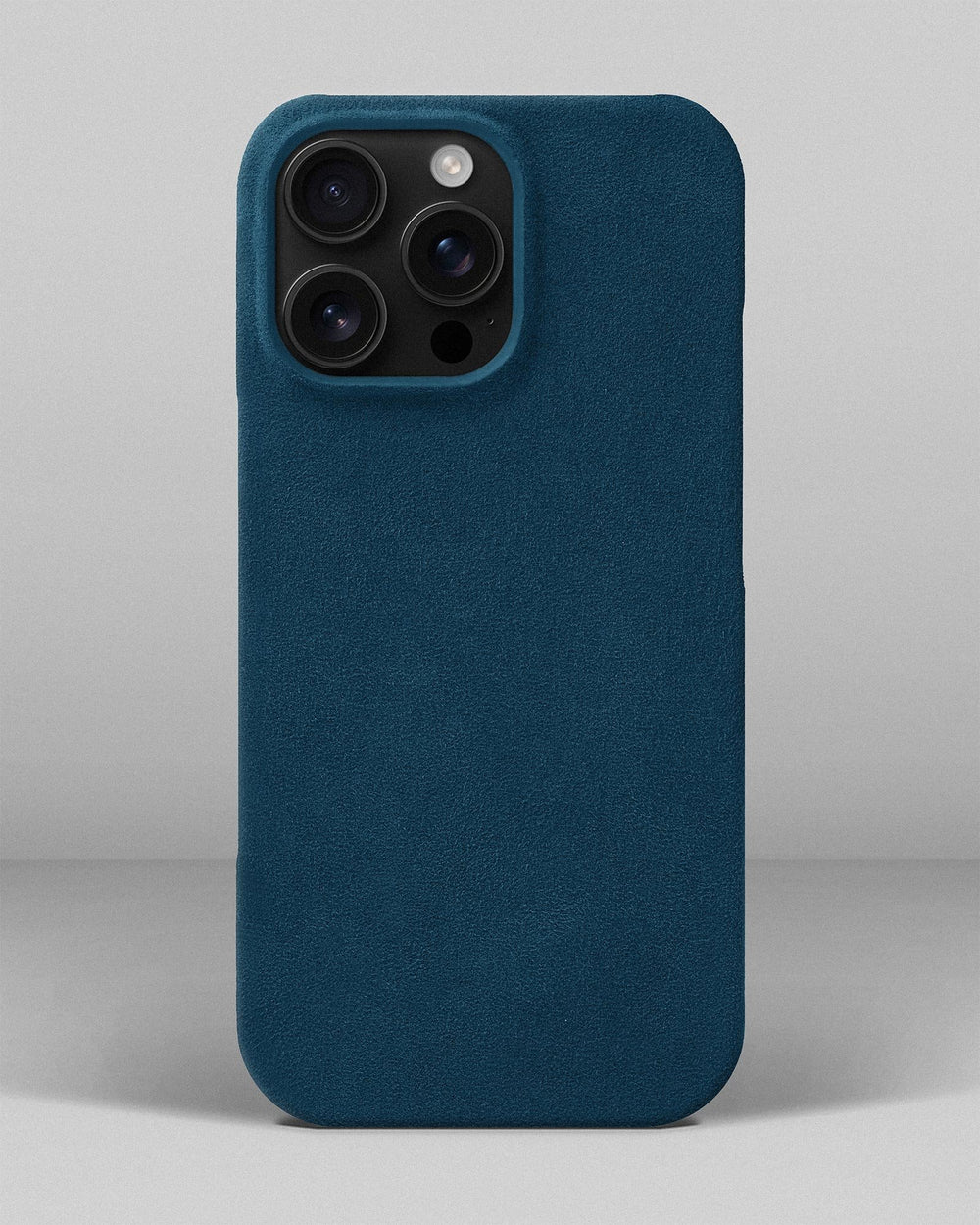 Blue alcantara case for iPhone 16 Pro Max