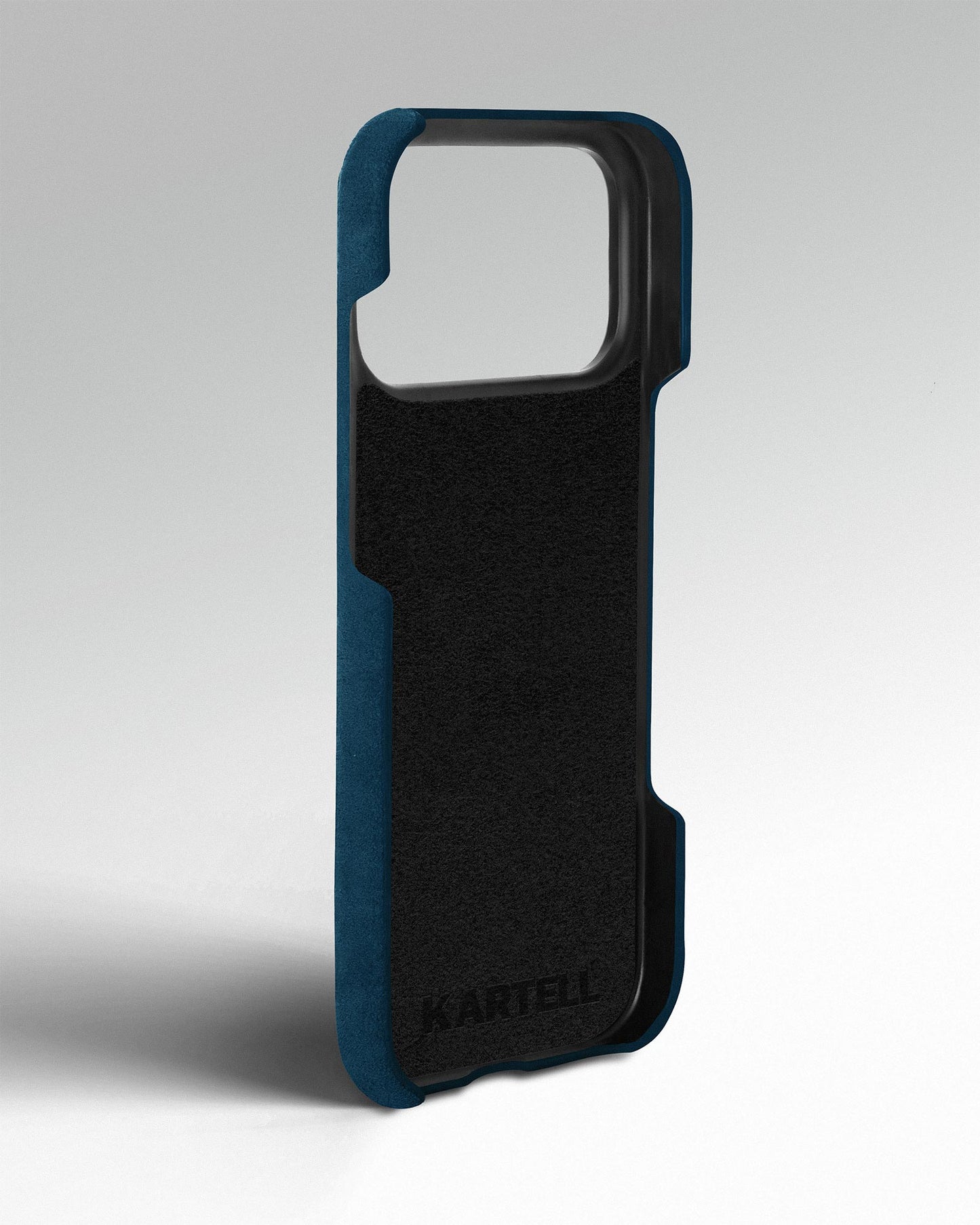 Синій чохол з алькантари для iPhone 17 Pro Max