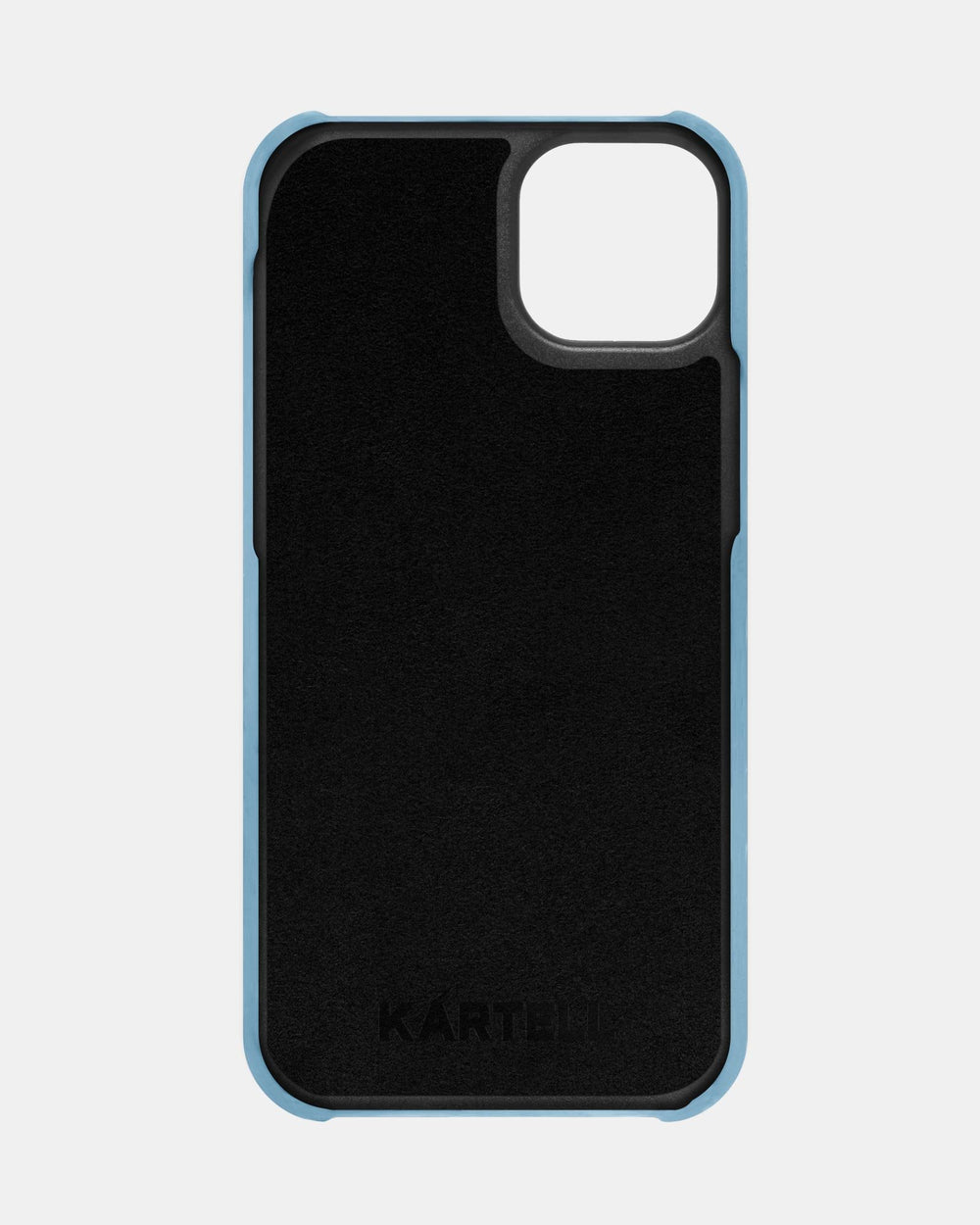 Голубой кожаный чехол для iPhone 14 Plus