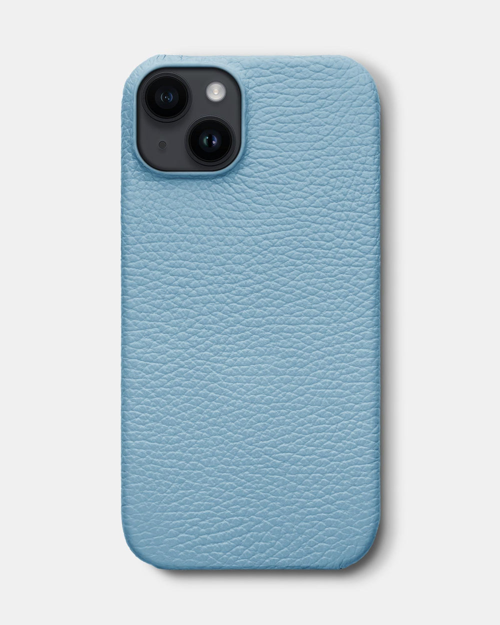 Голубой кожаный чехол для iPhone 14 Plus