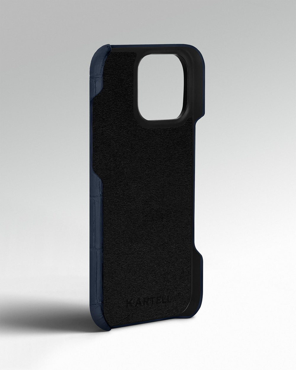Dark blue crocodile leather case for iPhone 14 Pro Max