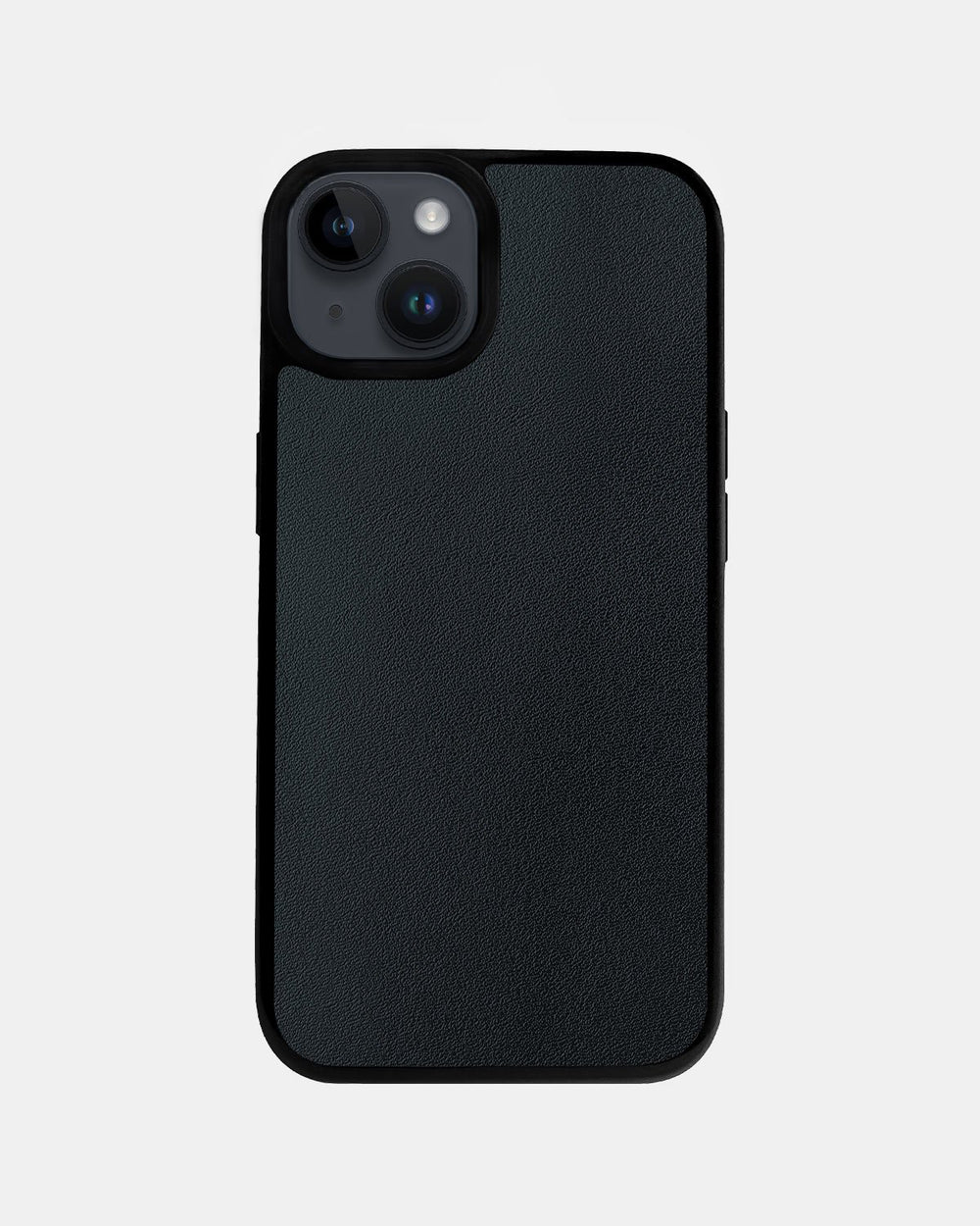 Dark blue calf leather case for iPhone 14 Plus