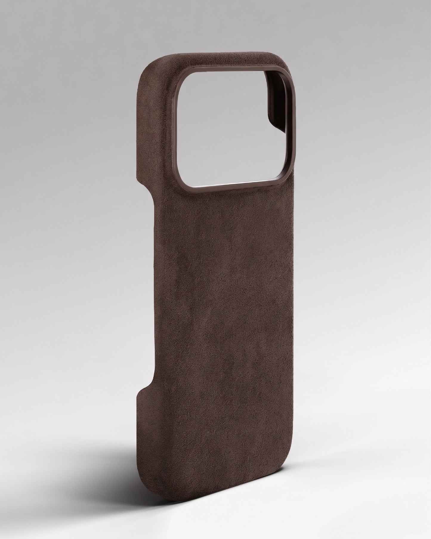 Dark brown alcantara case for iPhone 17 Pro Max