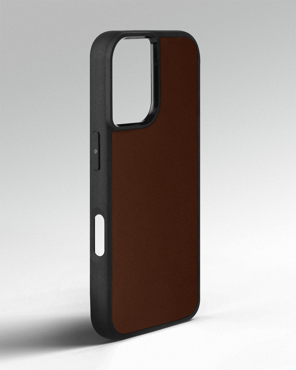 Case made of red calf leather for iPhone 16 Plus