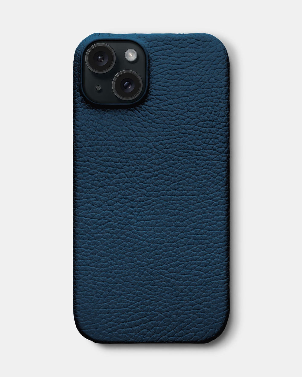 Dark blue leather case for iPhone 16 Plus