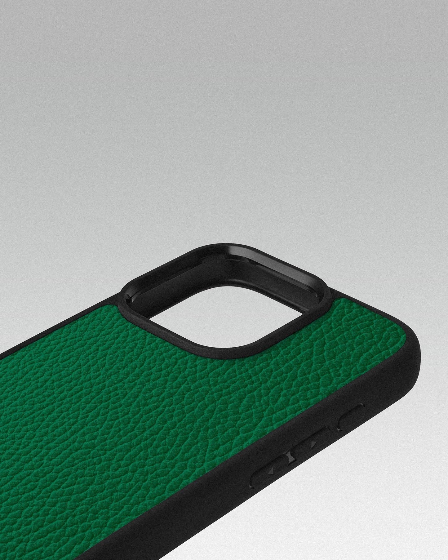 Case made of bright green calf leather flotar for iPhone 16 Pro