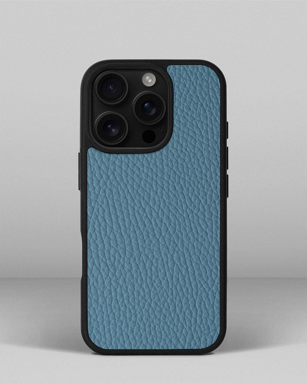 Чехол из голубой телячьей кожи флотар для iPhone 16 Pro