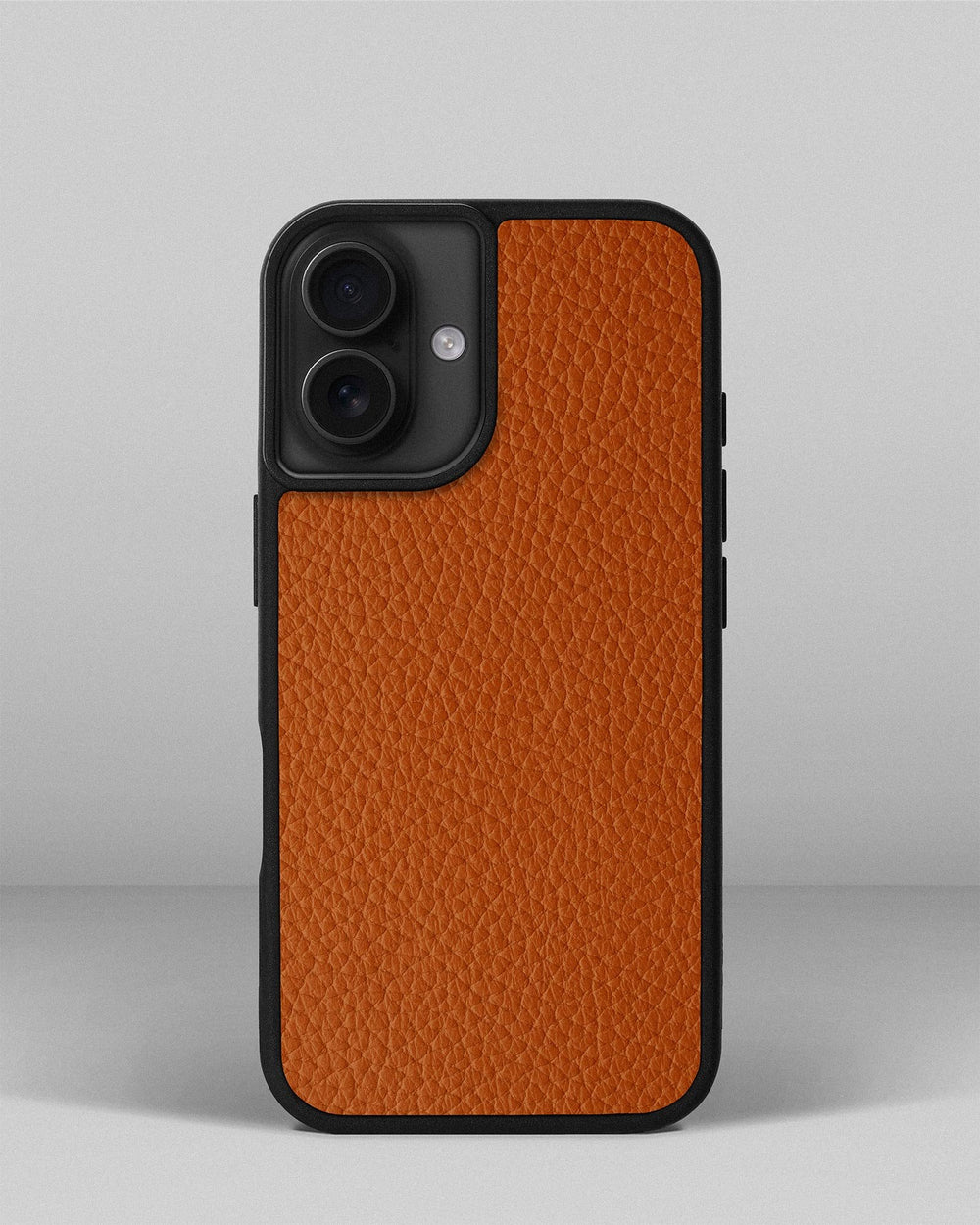 Orange calf leather float case for iPhone 16