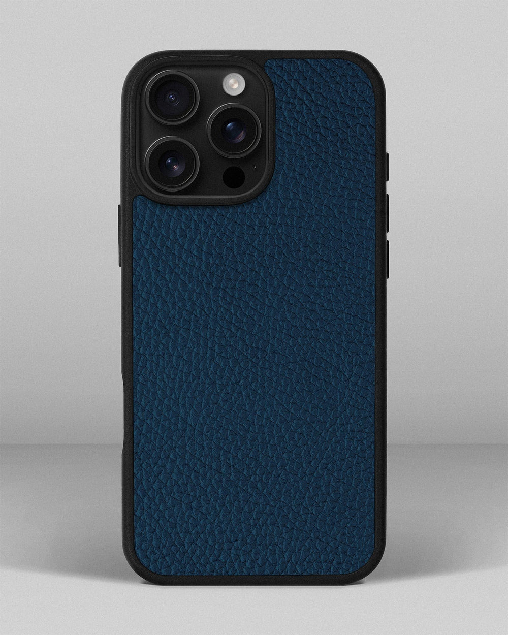 Dark blue calf leather float case for iPhone 16 Pro Max