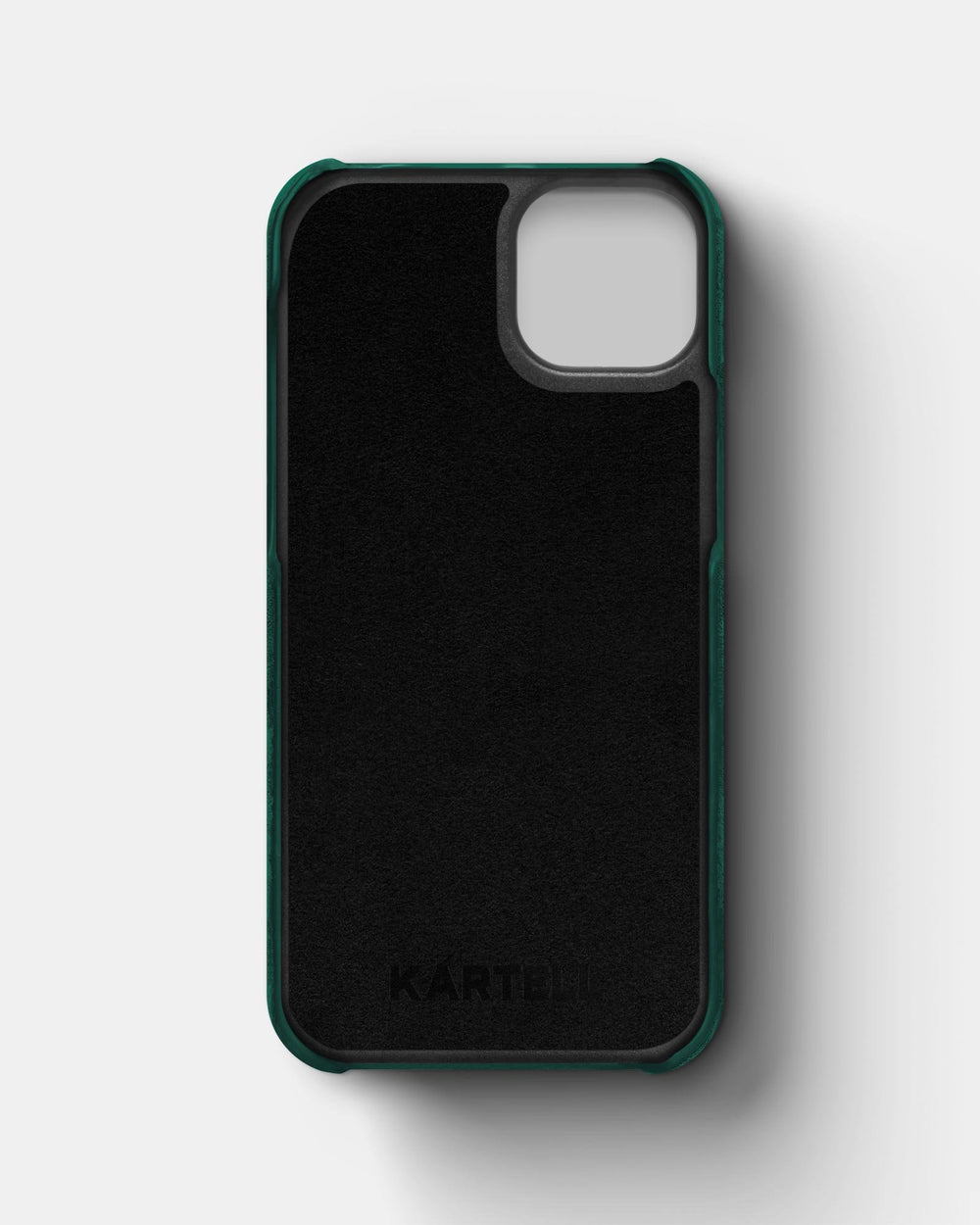 Зелений обтягнутий чохол з алькантари для iPhone 14