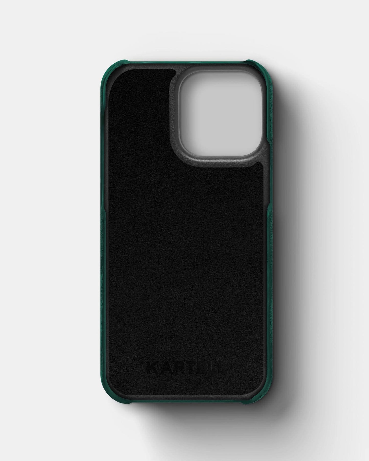 Зелений чохол з алькантари для iPhone 14 Pro