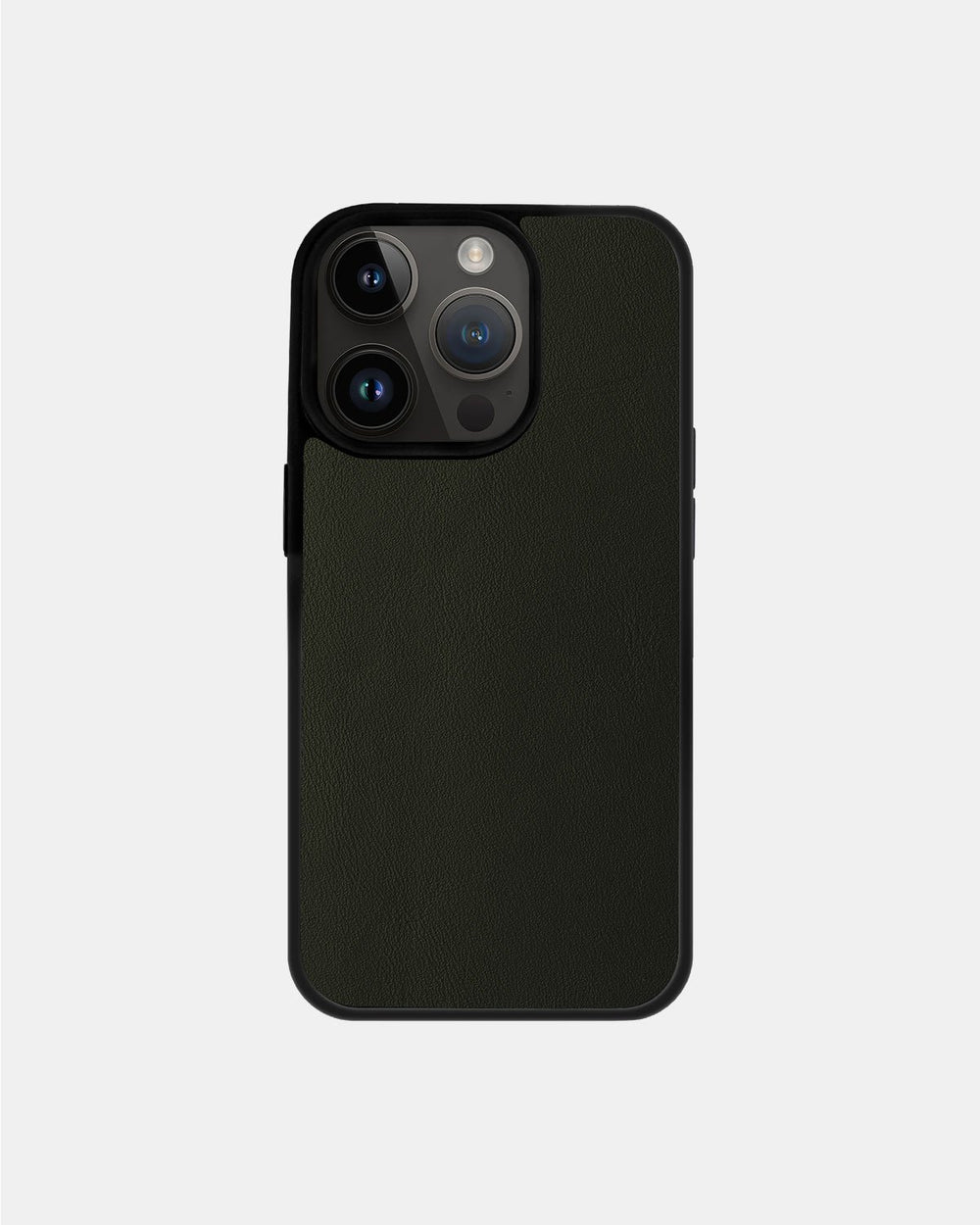 Чехол из зеленой телячьей кожи для iPhone 14 Pro