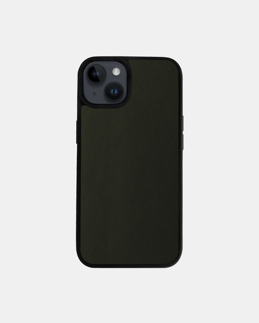 Чехол из зелёной телячьей кожи для iPhone 14