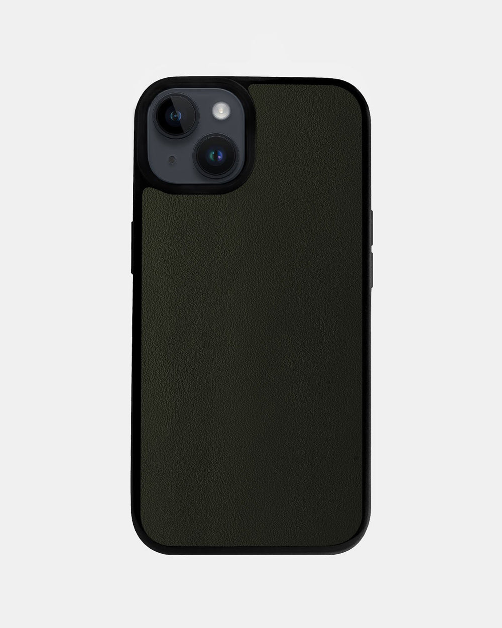Чехол из зелёной телячьей кожи для iPhone 14 Plus