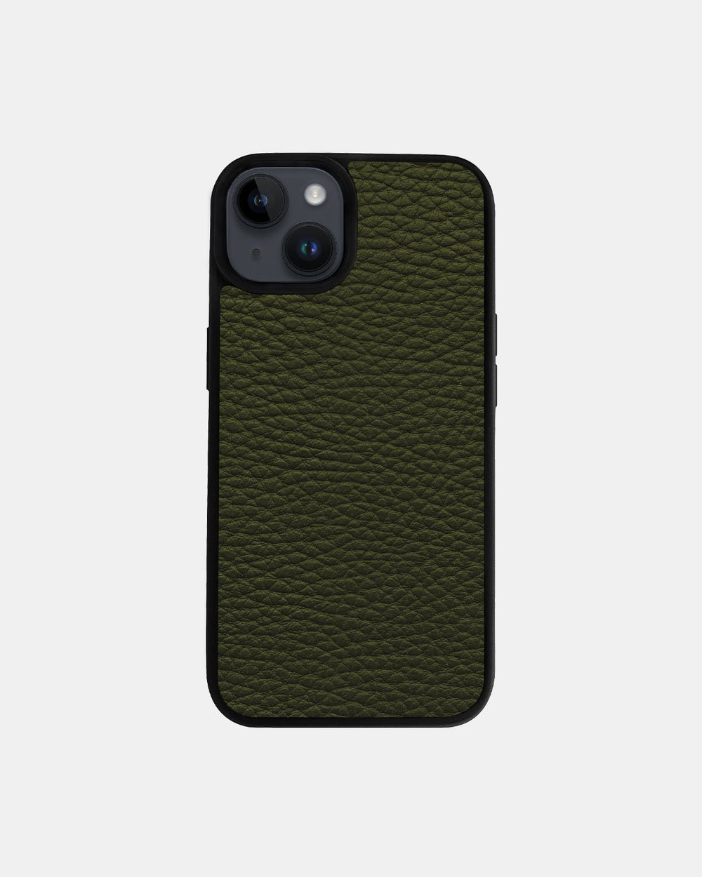 Чехол из зелёной телячьей кожи флотар для iPhone 14