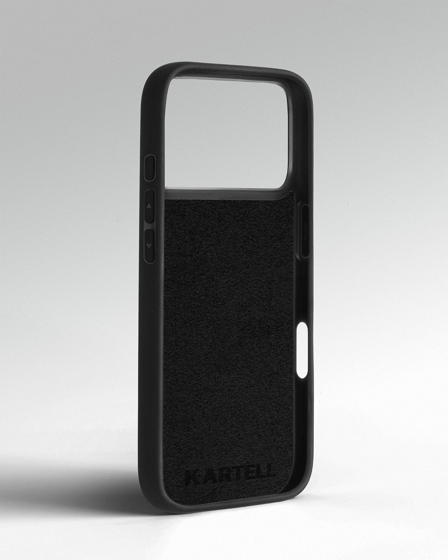 Внутрішня сторона чохла KARTELL для iPhone 18 Pro Max — підкладка з алькантари