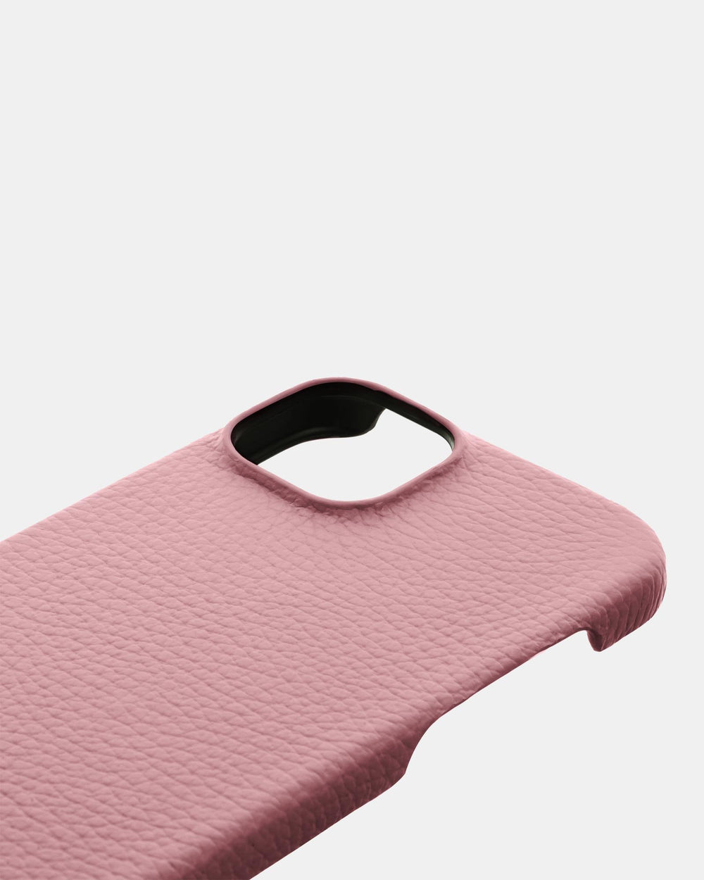 Рожевий шкіряний обтягнутий чохол для iPhone 14