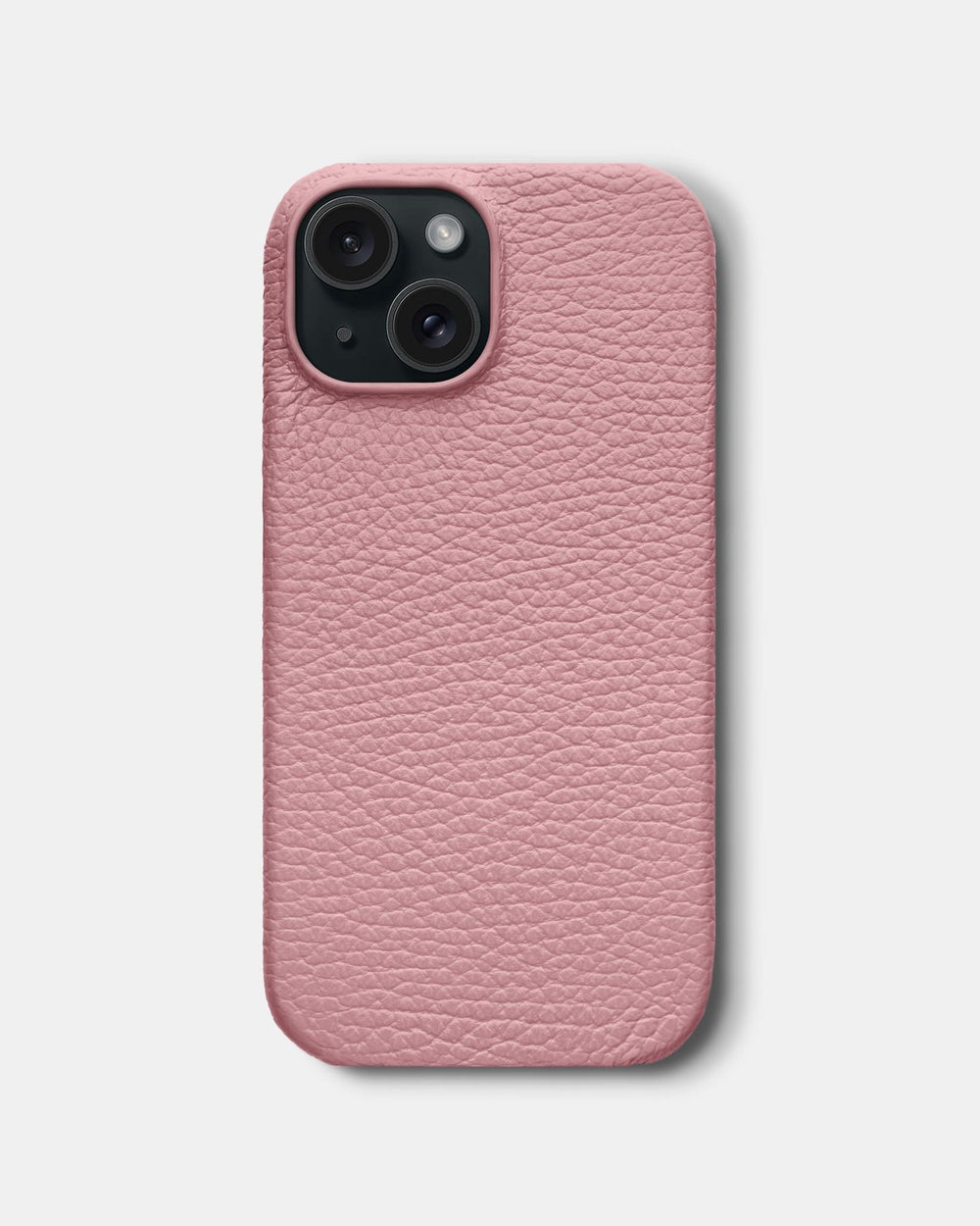 Рожевий шкіряний обтягнутий чохол для iPhone 16