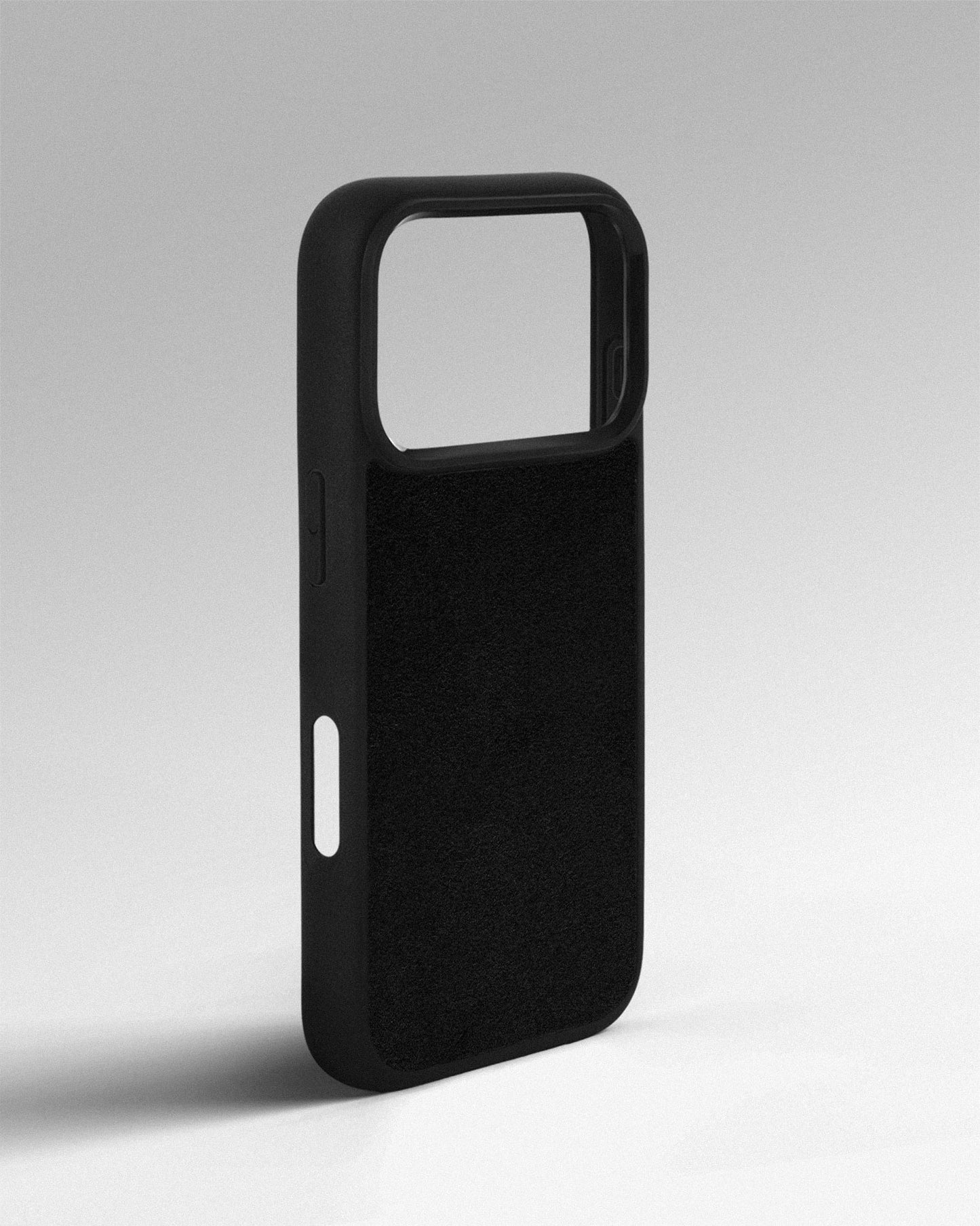 Case with black Alcantara insert for iPhone 17 Pro