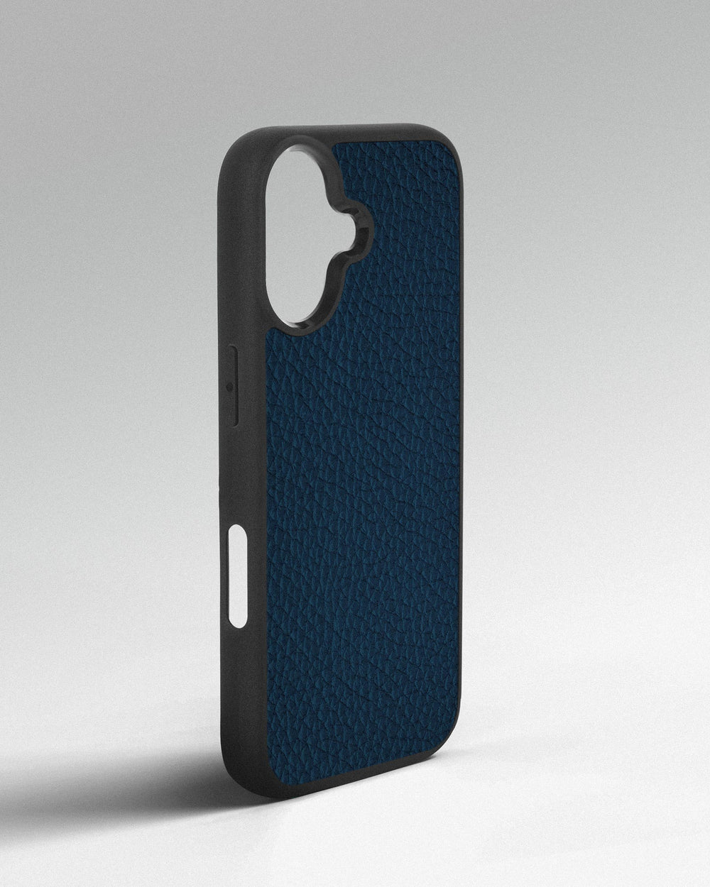 Navy blue calfskin floater case for iPhone 17