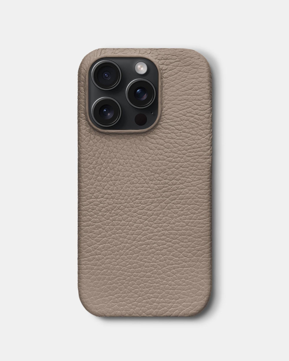 Бежевый кожаный чехол для iPhone 15 Pro