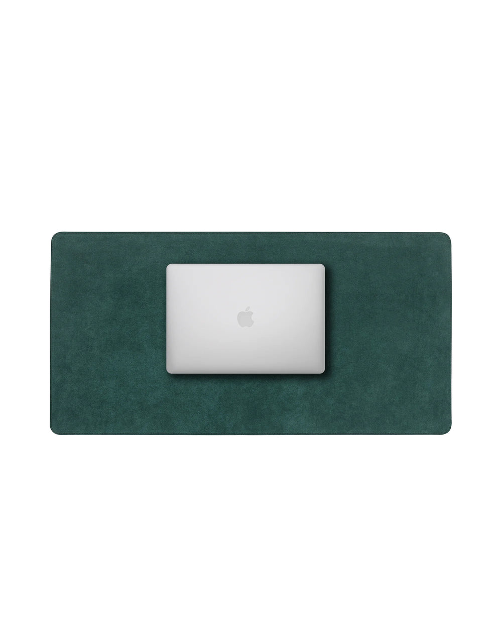 Desk mat made of green alcantara