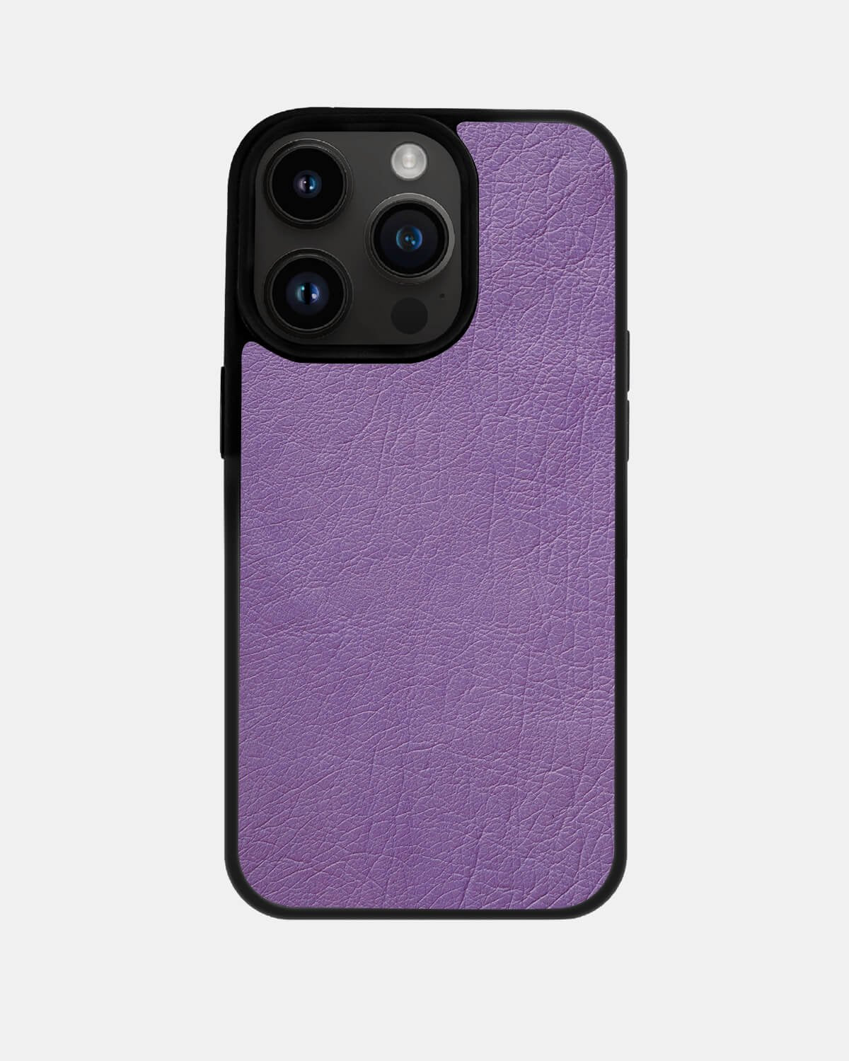 Чохол із лілової шкіри страуса без фолікул для iPhone 14 Pro Max