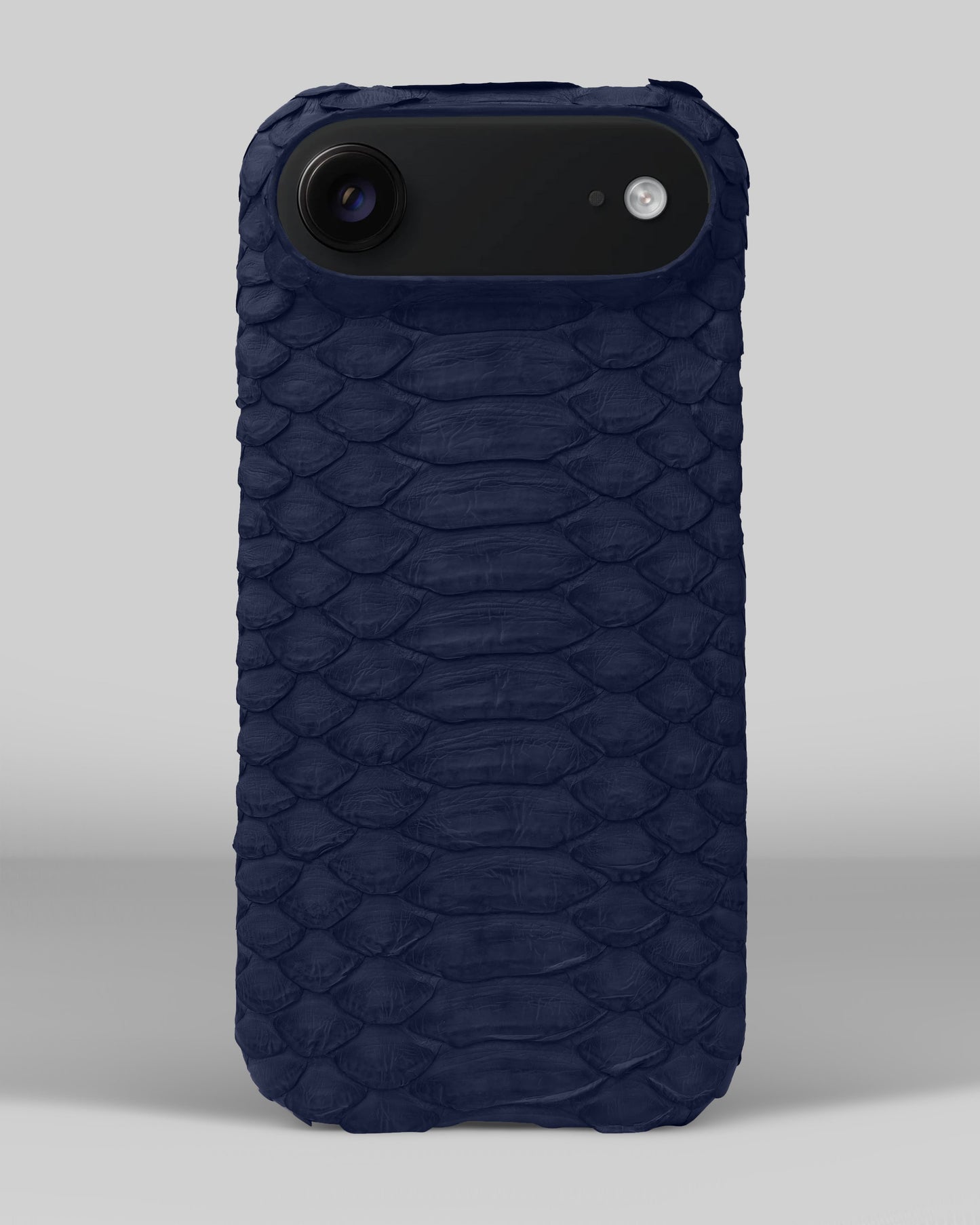Шкіряний чохол з темно-синього пітона для iPhone 17 Air