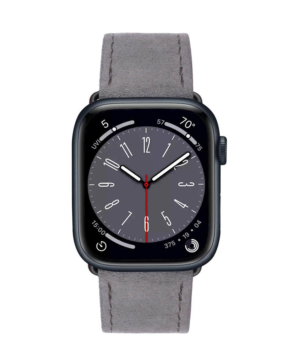 Ремінець для Apple Watch з алькантари у світло-сірому кольорі