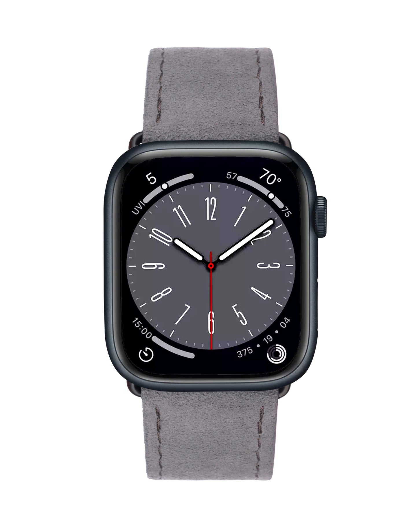 Ремінець для Apple Watch з алькантари у сірому кольорі