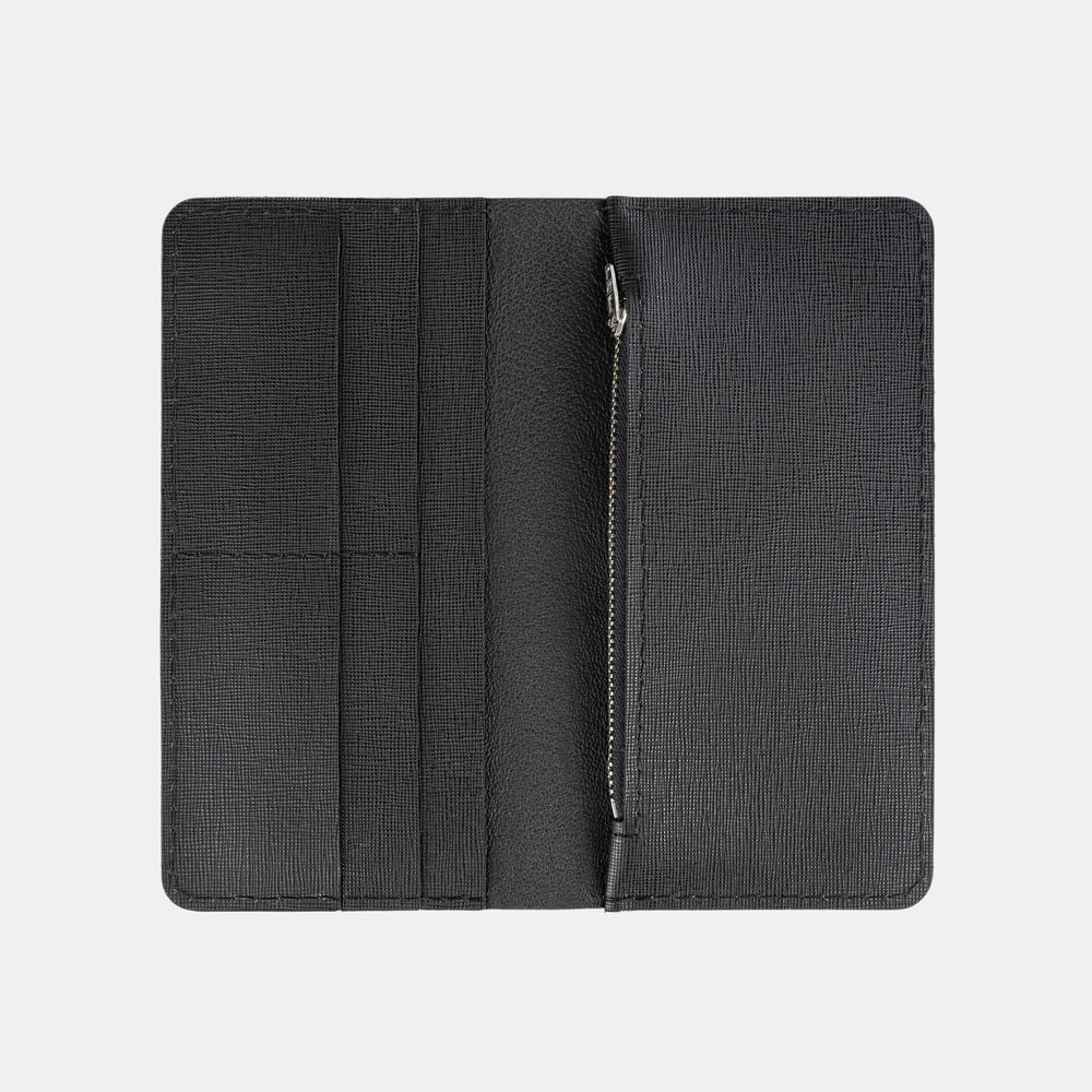 Кошелёк из чёрной телячьей кожи Saffiano
