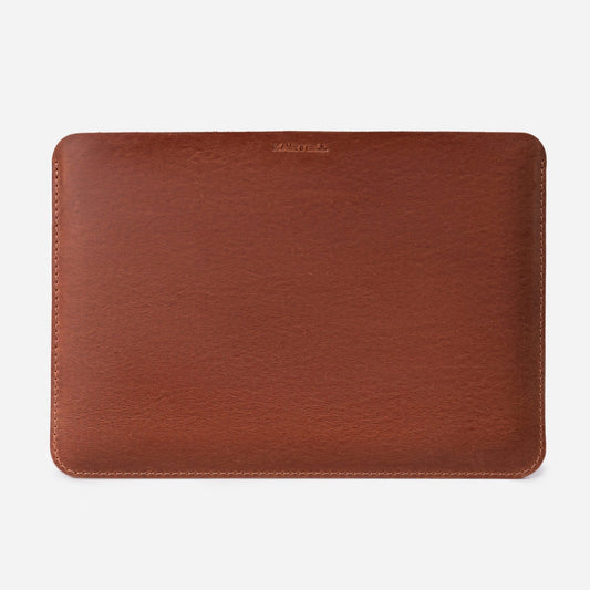 Відкритий чохол для MacBook 13 Air Pro зі шкіри крейзі хорс, в рудому кольорі