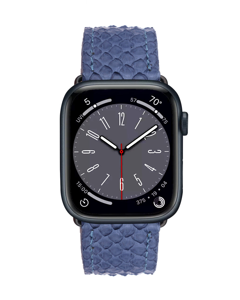 Ремешок для Apple Watch из кожи питона серо-синего цвета