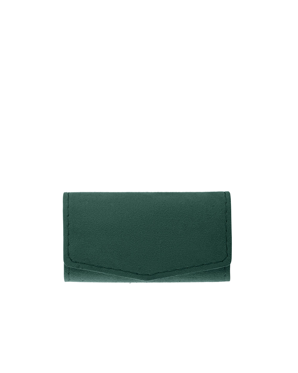 Key holder made of green Alcantara