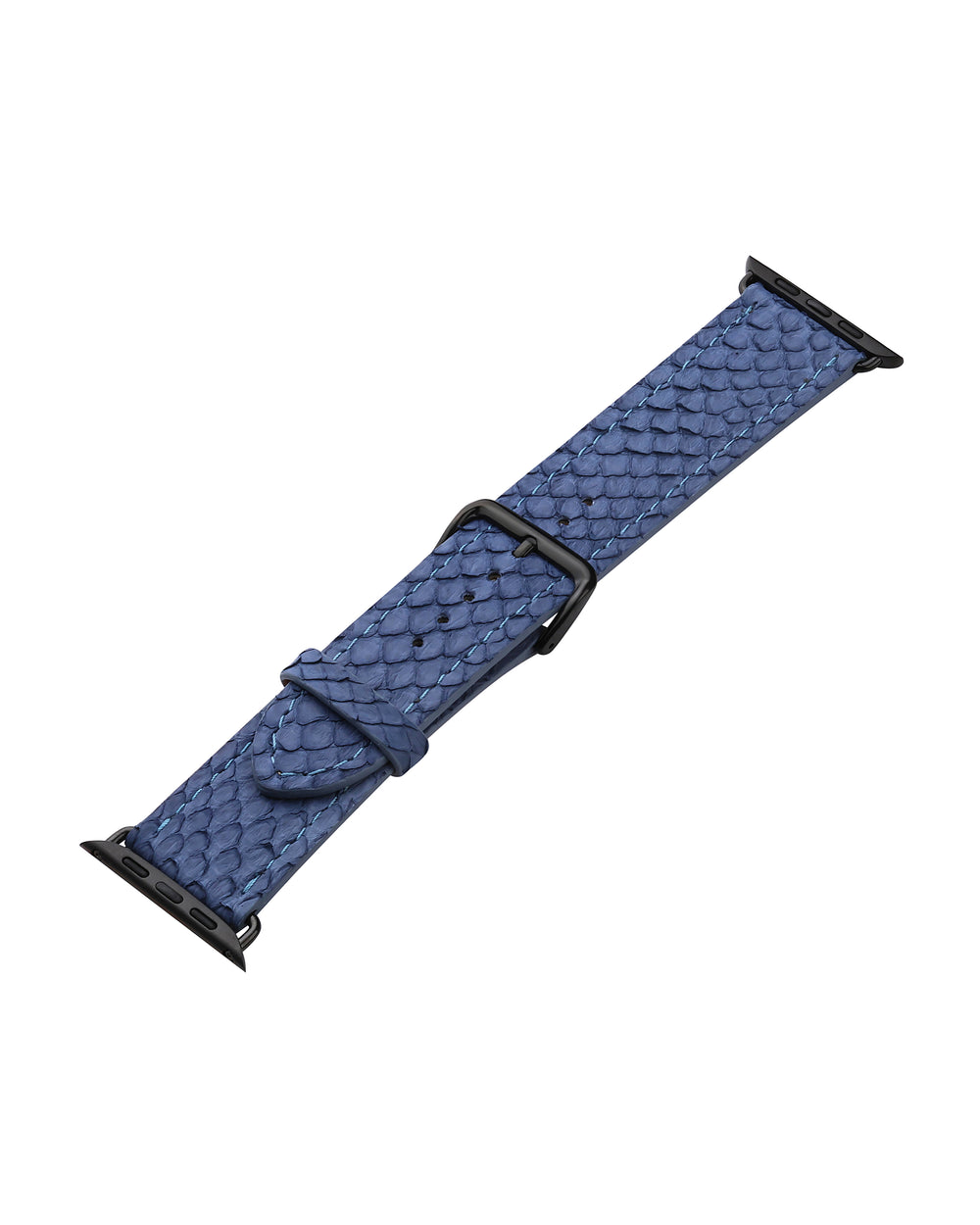 Ремешок для Apple Watch из кожи питона серо-синего цвета