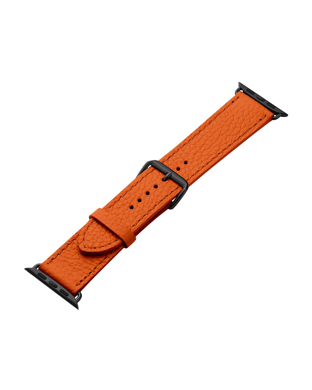 Ремінець для Apple Watch зі шкіри флотар у помаранчевому кольорі