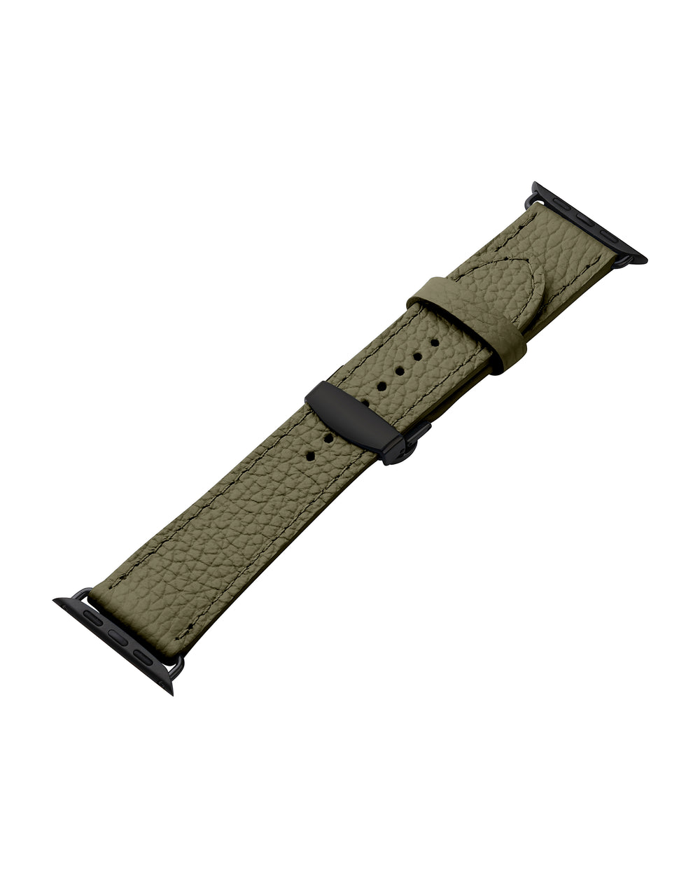 Ремінець для Apple Watch зі шкіри флотар у оливковому кольорі