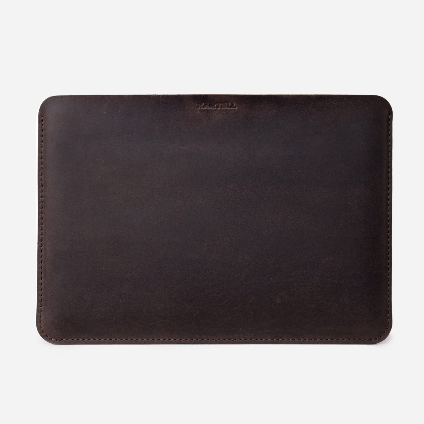 Відкритий чохол для MacBook 14 Pro зі шкіри крейзі хорс, в темно-коричневому кольорі