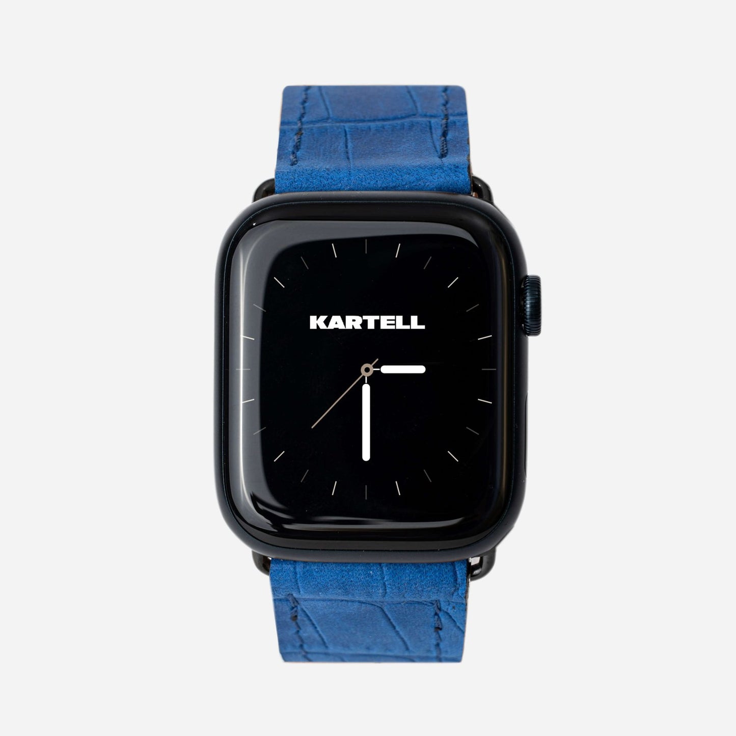 Ремінець для Apple Watch з телячої шкіри, тисненої під крокодила у кольорі ультрамарин