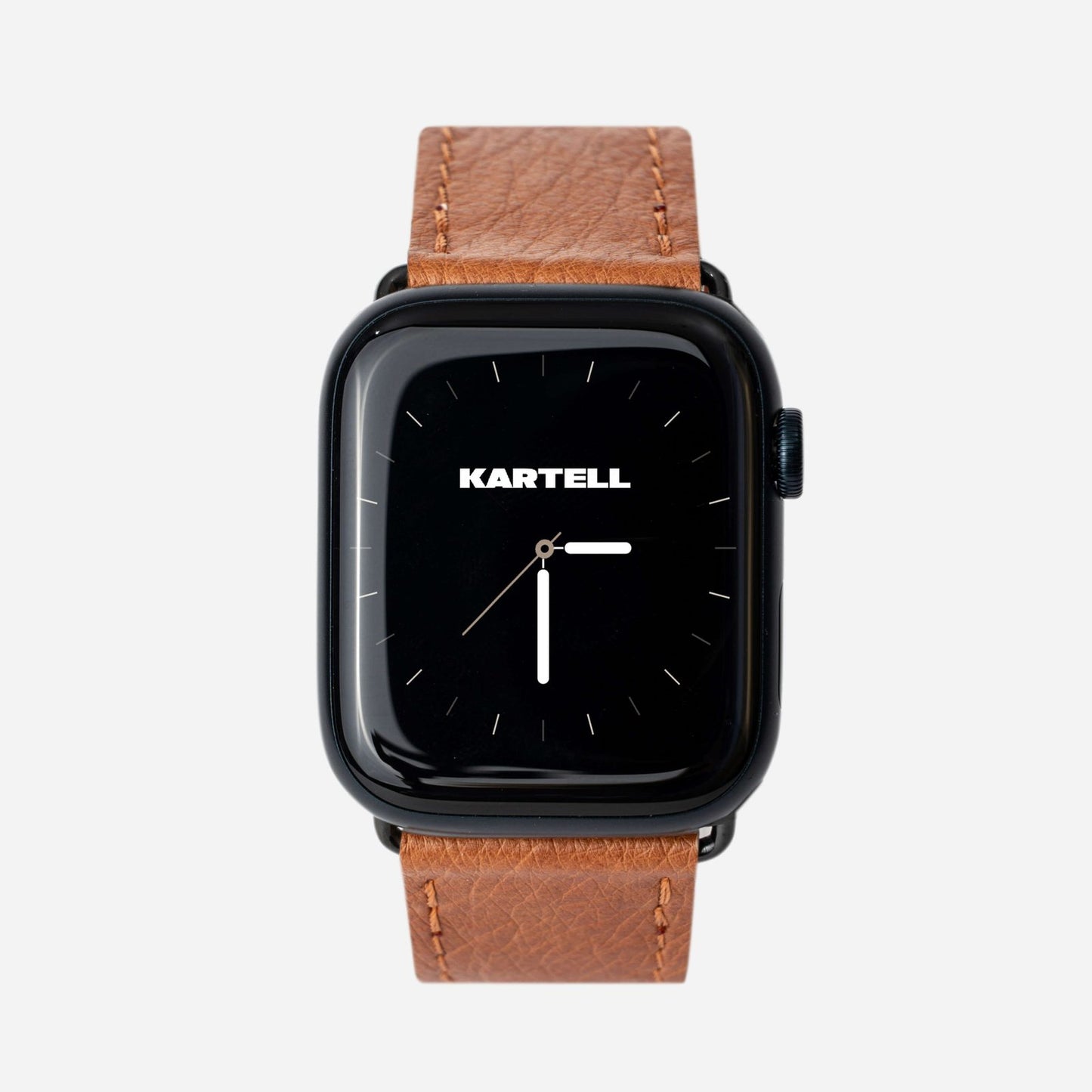 Ремінець для Apple Watch зі шкіри страуса в рижому кольорі без фолікул