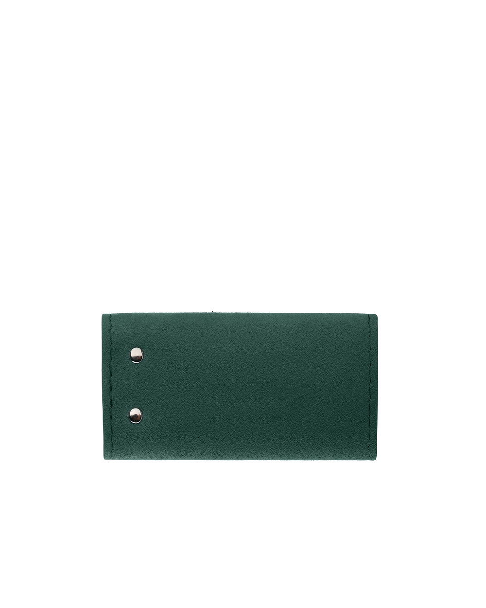 Key holder made of green Alcantara