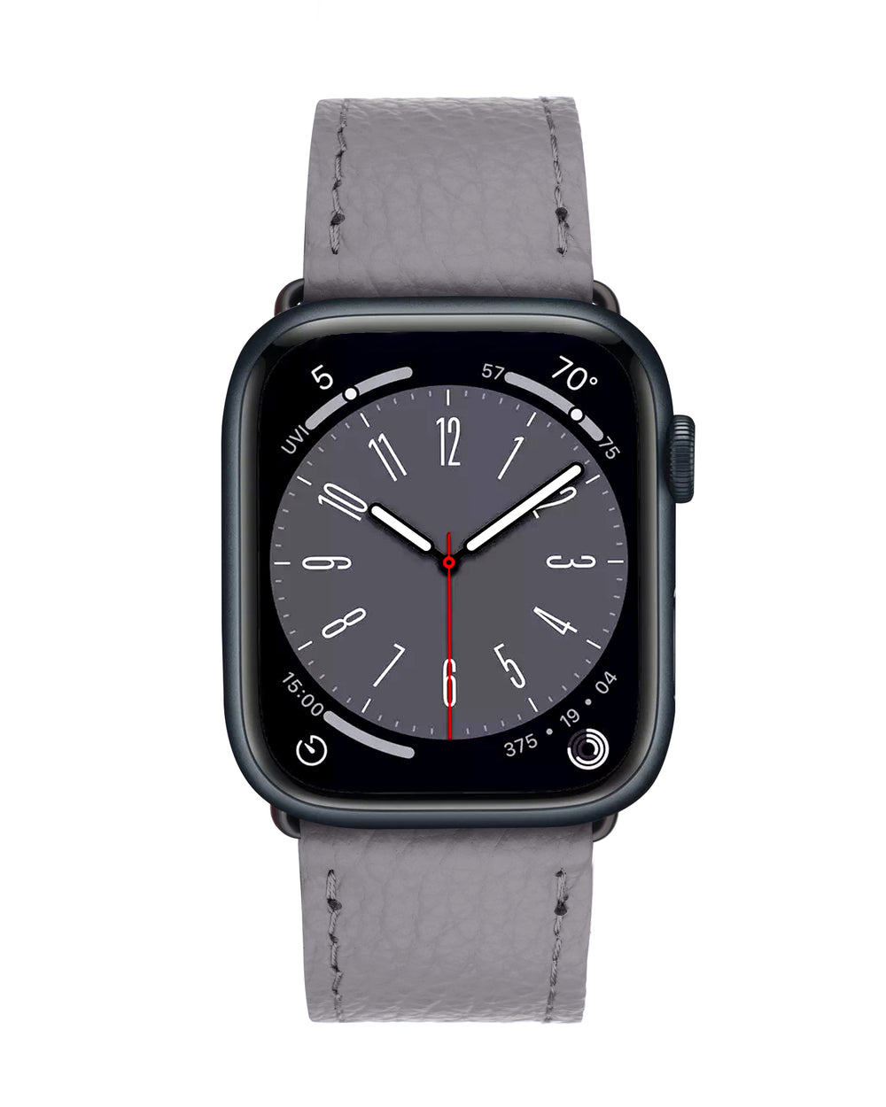 Ремінець для Apple Watch зі шкіри флотар у сірому кольорі