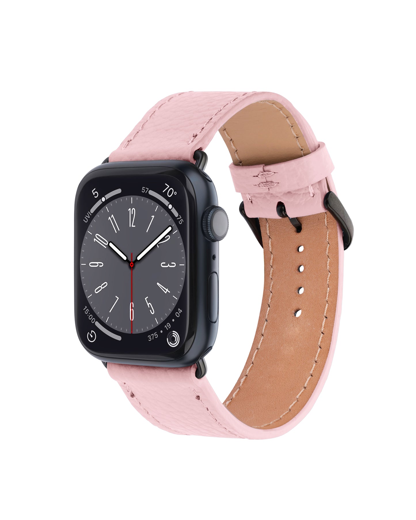 Ремінець для Apple Watch зі шкіри флотар у рожевому кольорі