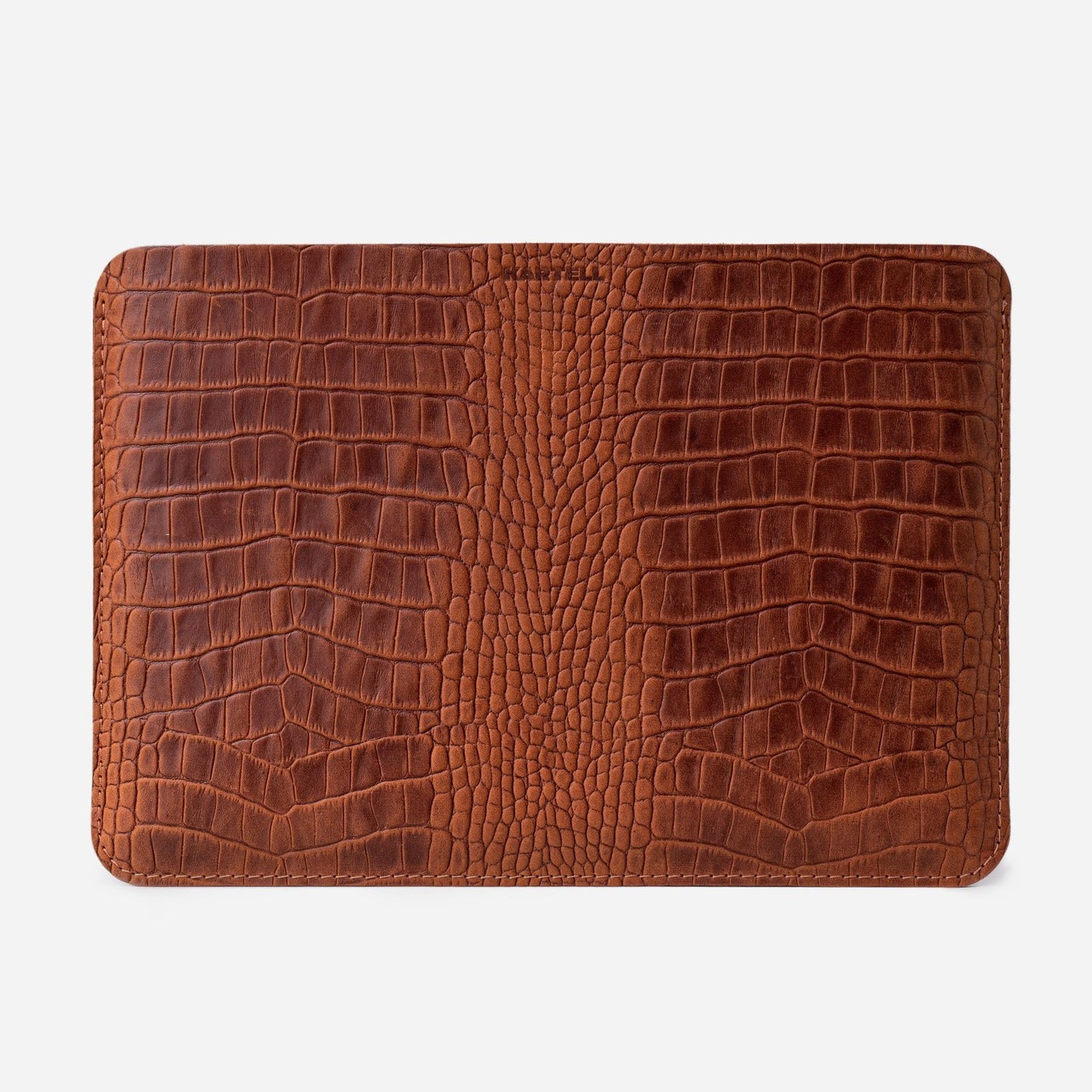 Відкритий чохол для MacBook 16 Pro (2019) з телячої шкіри, тисненої під крокодила у рудому кольорі