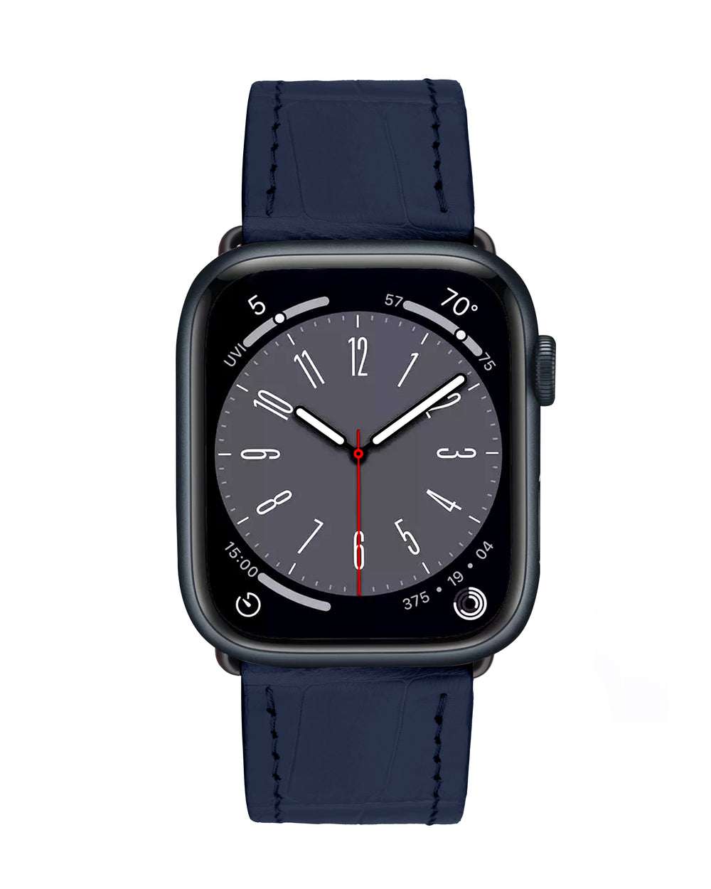 Dark Blue Crocodile Leather Strap for Apple Watch