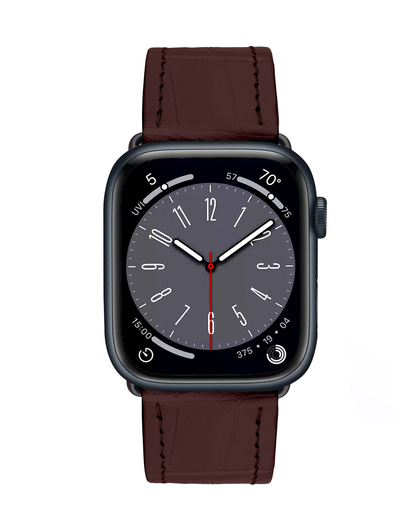 Ремінець для Apple Watch зі шкіри крокодила у коричневому кольорі