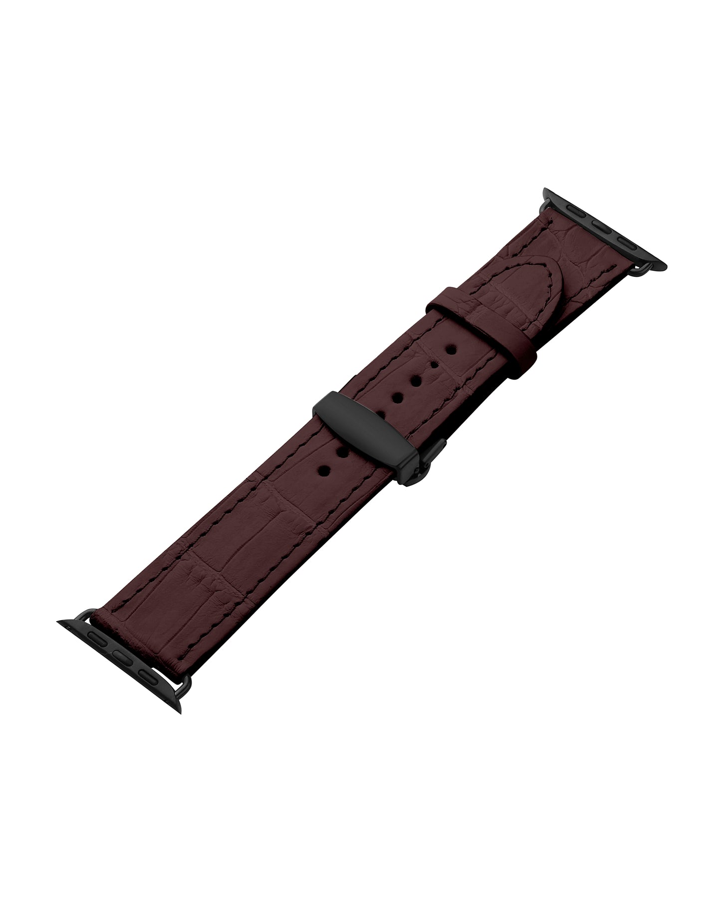 Ремінець для Apple Watch зі шкіри крокодила у коричневому кольорі
