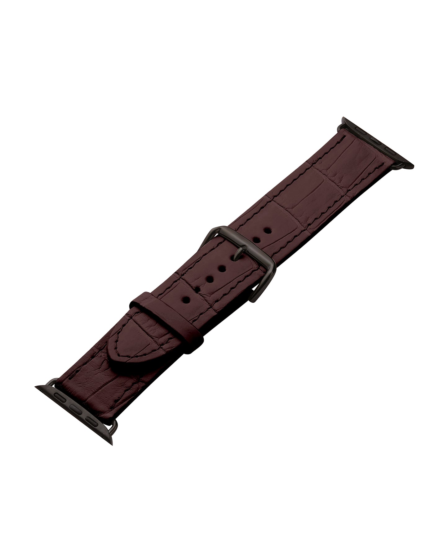 Ремінець для Apple Watch зі шкіри крокодила у коричневому кольорі