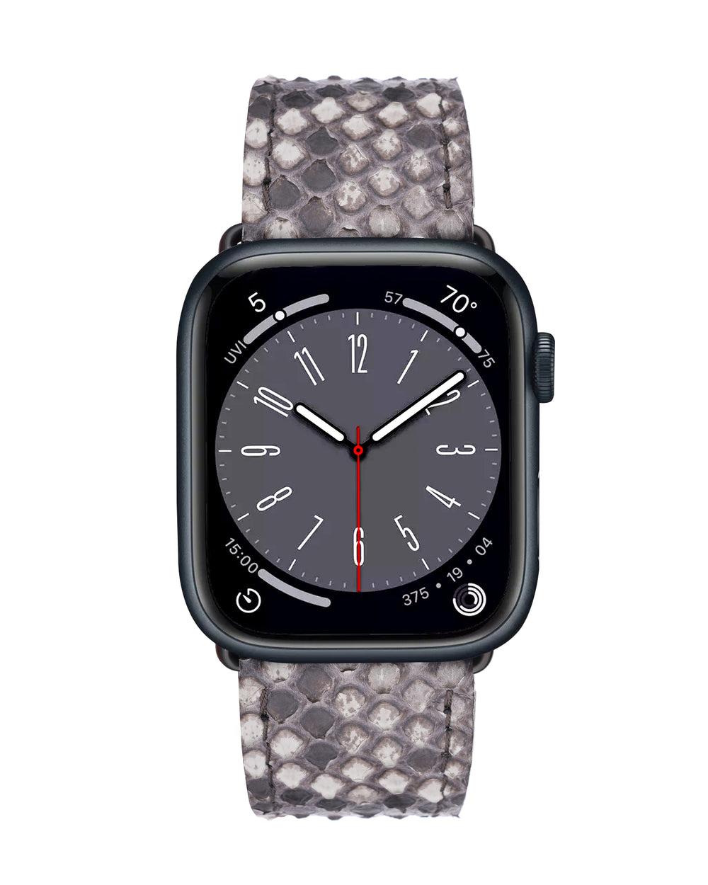Ремешок для Apple Watch из кожи питона черно-белого цвета